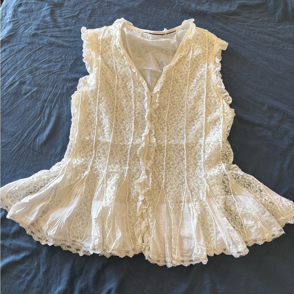 Elegant White Lace Blouse